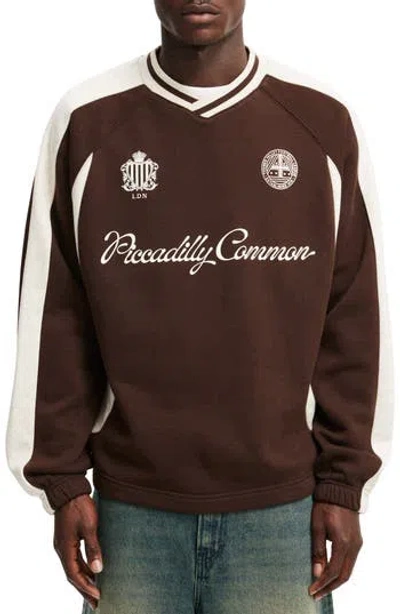 Cotton On Graphic Fleece Sweater In Brown