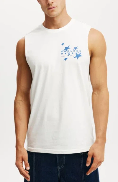 Cotton On Graphic Muscle In White