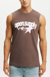 Cotton On Graphic Muscle In Brown