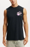 Cotton On Graphic Muscle In Black