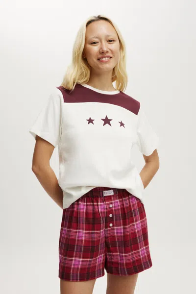 Cotton On Graphic Sleep Tee In Red