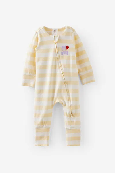 Cotton On Kids' Growie Long Sleeve Zip All In One Romper In White