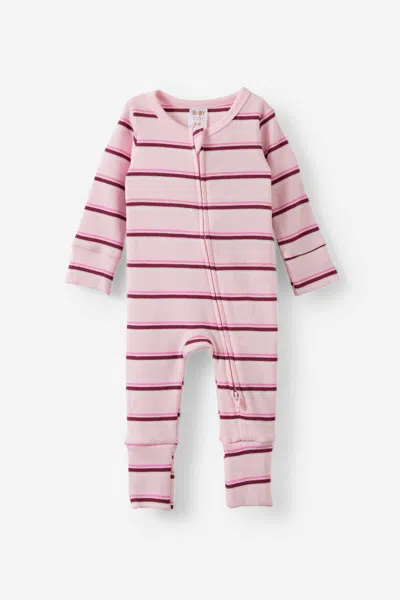 Cotton On Kids Growie Long Sleeve Zip All In One Romper In Brown