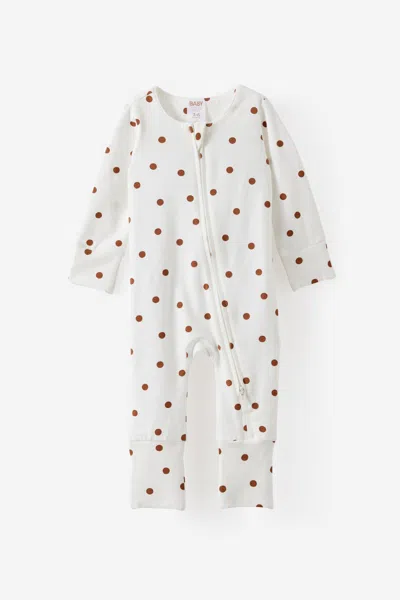 Cotton On Kids' Growie Long Sleeve Zip All In One Romper In White