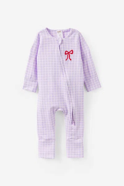 Cotton On Kids' Growie Long Sleeve Zip All In One Romper In Purple