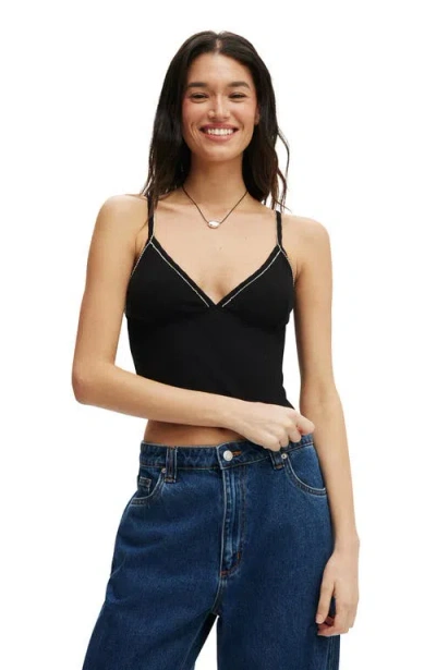 Cotton On Hailey V Neck Cami In Black