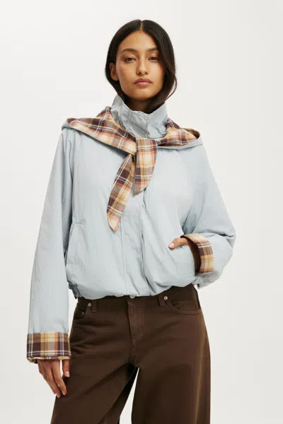 Cotton On Hale Hooded Spray Jacket In Blue