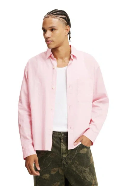 Cotton On Hampton Long Sleeve Shirt In Soft Pink