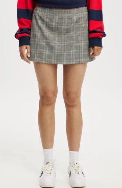 Cotton On Harper Suiting Mini Skirt In Grey Check