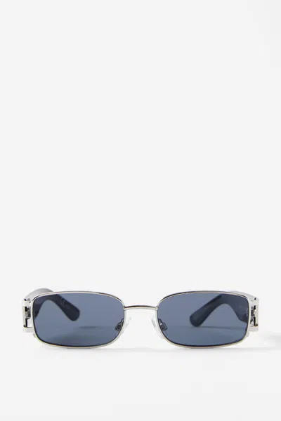 Cotton On Harriet Metal Sunglasses In Silver/black