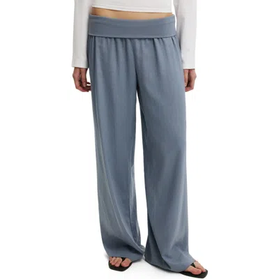 Cotton On Haven Fold Over Pant In Black