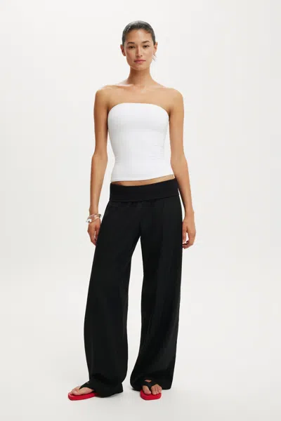 Cotton On Haven Fold Over Pant In Black