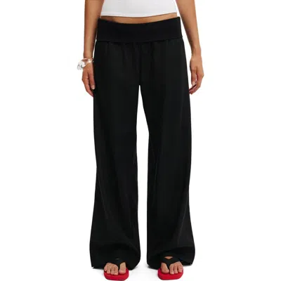 Cotton On Haven Fold Over Pant In Black