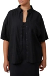 Cotton On Haven Short Sleeve Shirt In Black