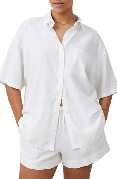 Cotton On Haven Short Sleeve Shirt In White
