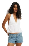 Cotton On Haven Tie Side Halter Top In White