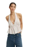 Cotton On Haven Tie Side Halter Top In Multi