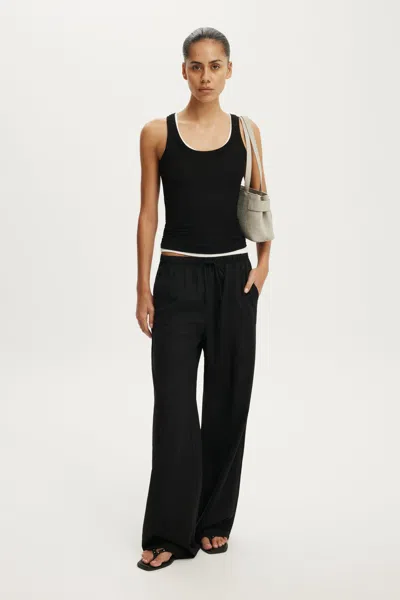 Cotton On Haven Wide Leg Pant In Black