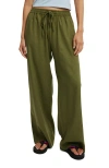 Cotton On Haven Wide Leg Pant In Cactus Green
