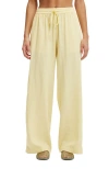 Cotton On Haven Wide Leg Pant In Lemon Zest