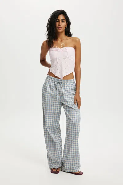 Cotton On Haven Wide Leg Pant In Olivia Check Texture