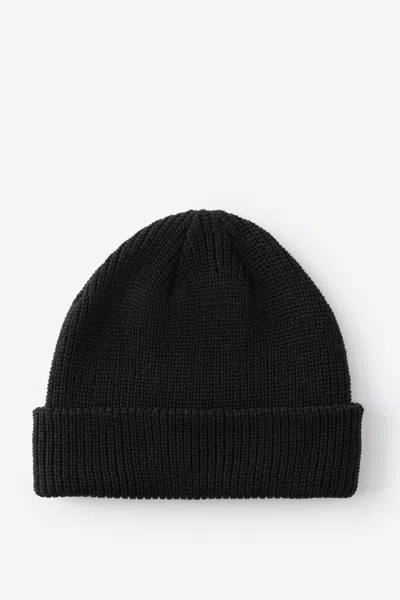 Cotton On Heavy Knit Beanie In Black