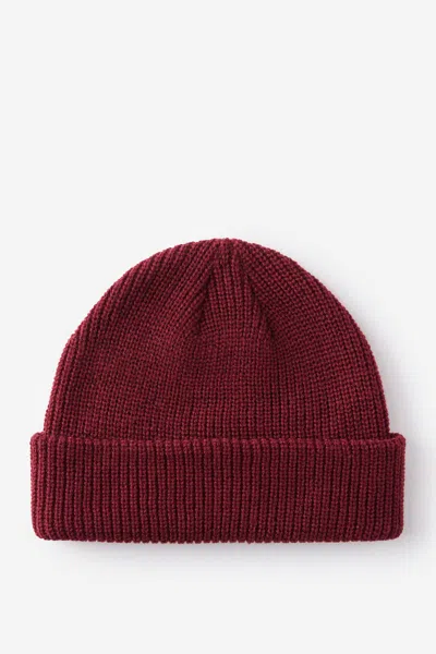 Cotton On Heavy Knit Beanie In Plum