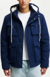 Cotton On Men's Heavy Weight Utility Parka Jacket In Navy