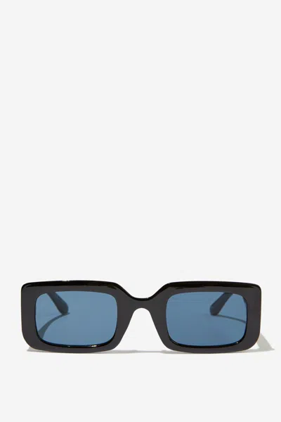 Cotton On Heidi Rectangle Sunglasses In Black