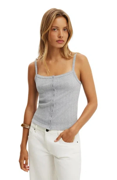 Cotton On Henley Tank In Gray
