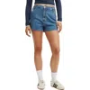Cotton On High Rise Micro Denim Short In Blue