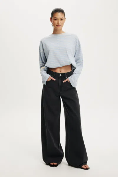 Cotton On High Rise Wide Jean In Black