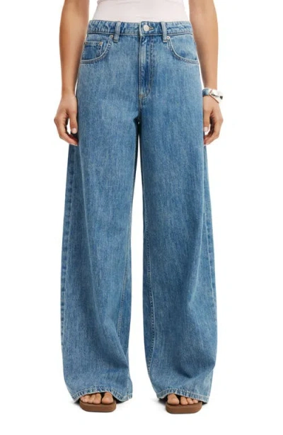 Cotton On High Waist Wide Leg Jeans In Blue