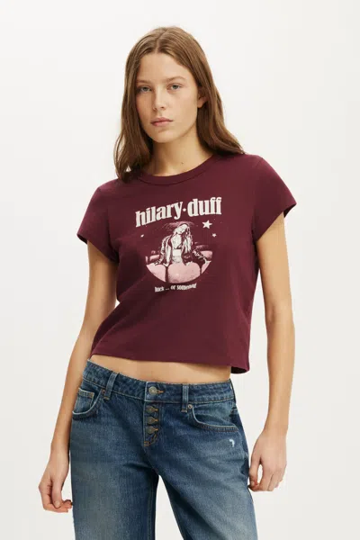 Cotton On Hilary Duff Music Original Graphic Tee In Brown