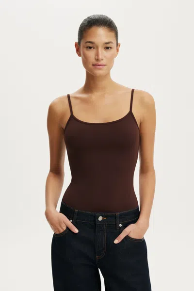 Cotton On Hold Me Bodysuit In Brown