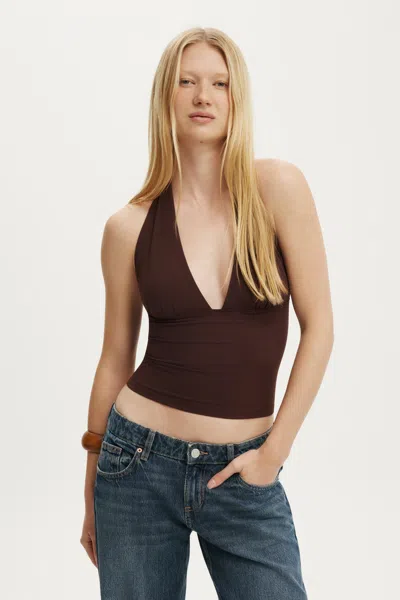 Cotton On Hold Me Gathered Halter In Yellow