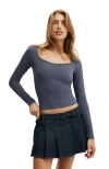 Cotton On Hold Me Long Sleeve In Blue