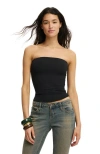 Cotton On Hold Me Longline Tube In Black