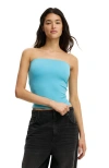 Cotton On Hold Me Longline Tube In Blue