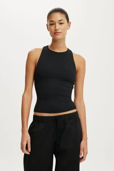 Cotton On Hold Me Racer Back Tank In Black