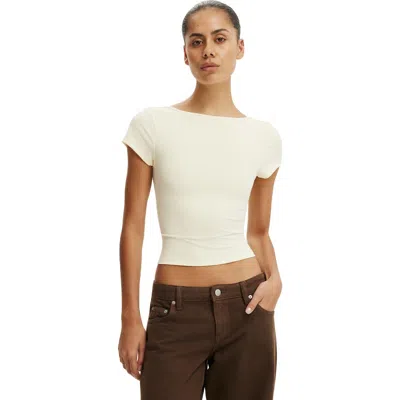 Cotton On Hold Me Scoop Back Tee In Metallic