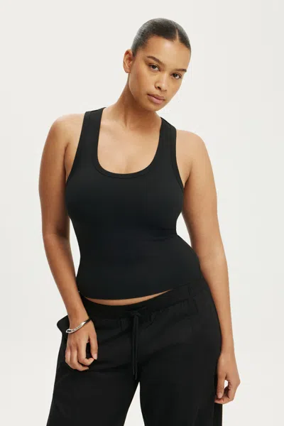 Cotton On Hold Me Scoop Neck Racerback Tank In Black