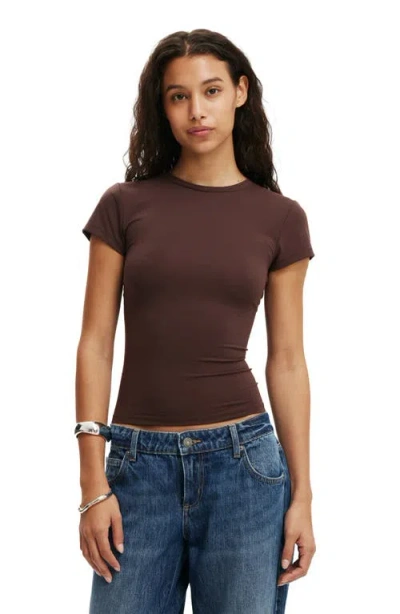 Cotton On Hold Me Short Sleeve Crew Neck In Brown