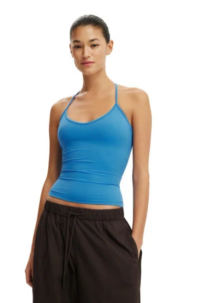 Cotton On Hold Me Tie Halter In Blue