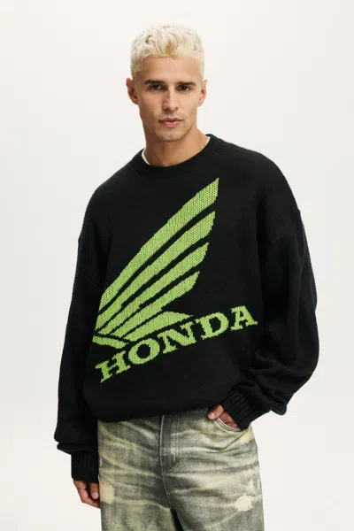 Cotton On Honda Box Fit Crew Knit In Black