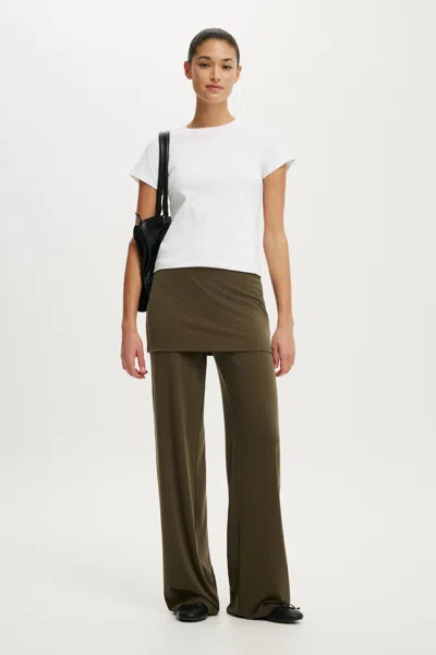Cotton On Honey Skirt Pant In Khaki