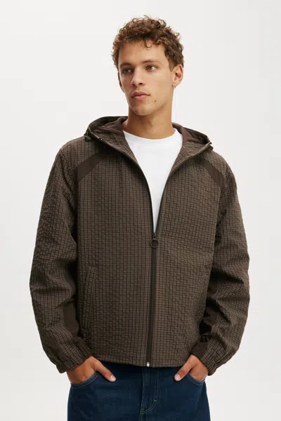 Cotton On Hooded Spray Jacket In Brown