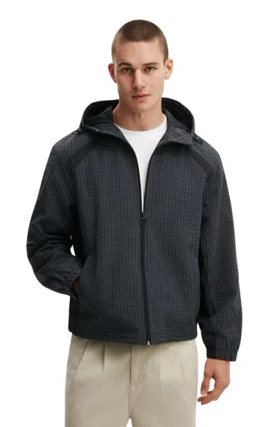 Cotton On Hooded Spray Jacket In Gray