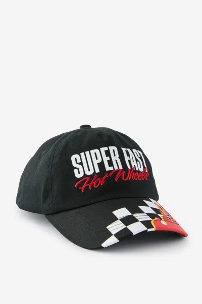 Cotton On Hot Wheels Kids Cap In Black