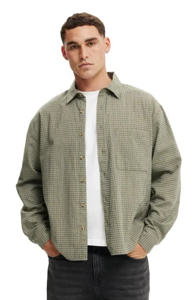 Cotton On Hudson Long Sleeve Shirt In Green